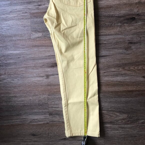 Levi's501 Vintage Jeans Cotton100 Yellow W27L26 Cropped Straight Leg MushroomTag - Picture 15 of 15